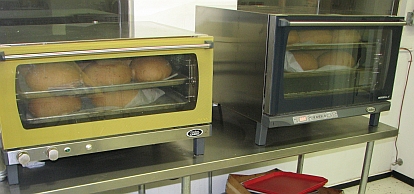 Loaves in convection ovens at SCK